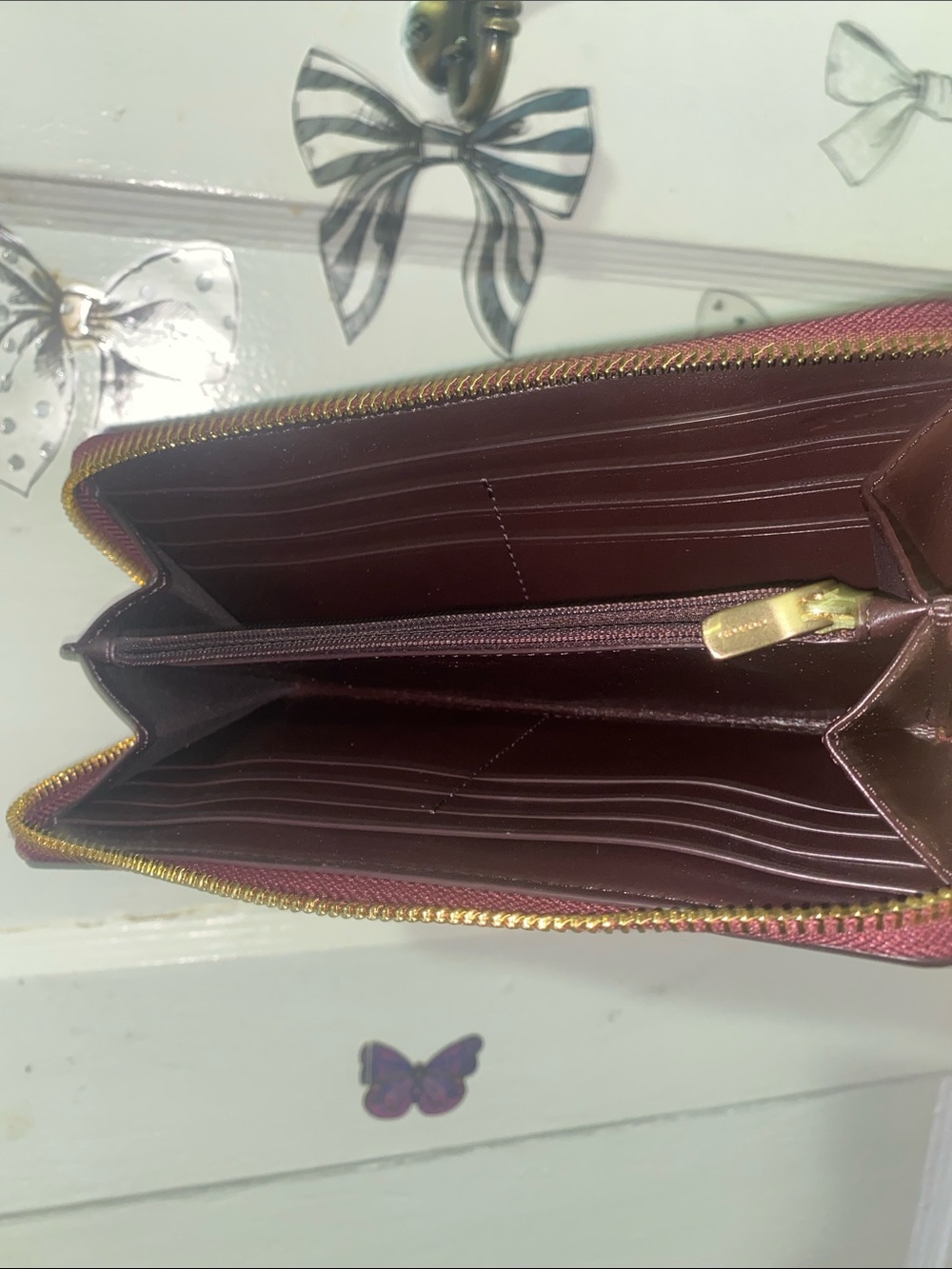 COACH Graffiti Logo Zip Wallet - Rainbow 🌈 Accent EUC 💙🩵 - Picture 3 of 7